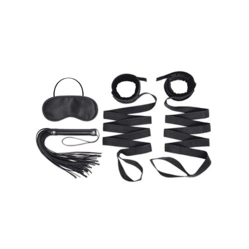 Lux Fetish 4 Pc Bondage Strap & Flogger Kit - Intense Pleasure