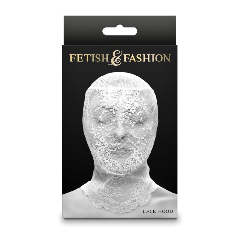 Fetish Fashion Lace Hood White