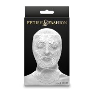 Fetish Fashion Lace Hood White