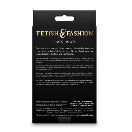 Fetish Fashion Lace Hood White