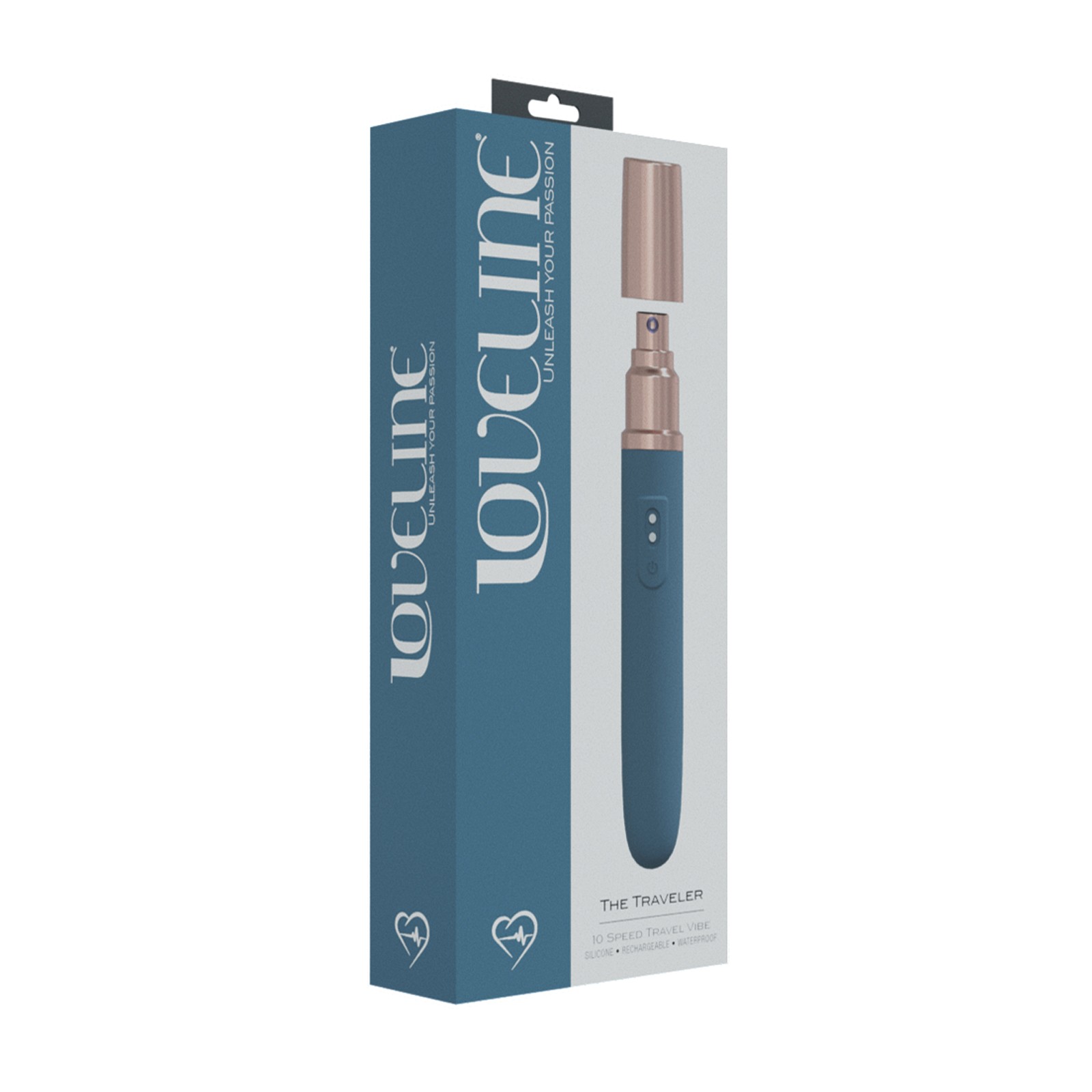 Shots LoveLine The Traveler Vibrator - Blue Grey