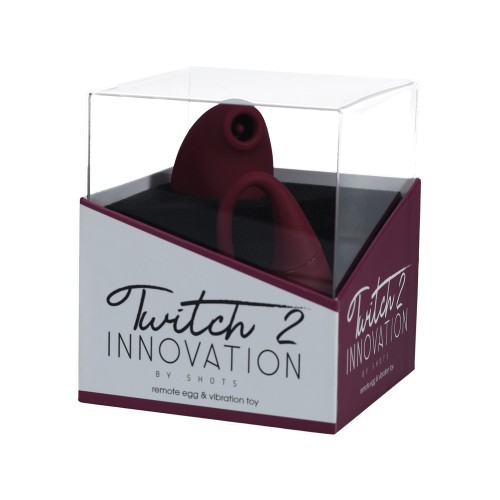 Shots Twitch 2 Vibrator Remote Control Burgundy