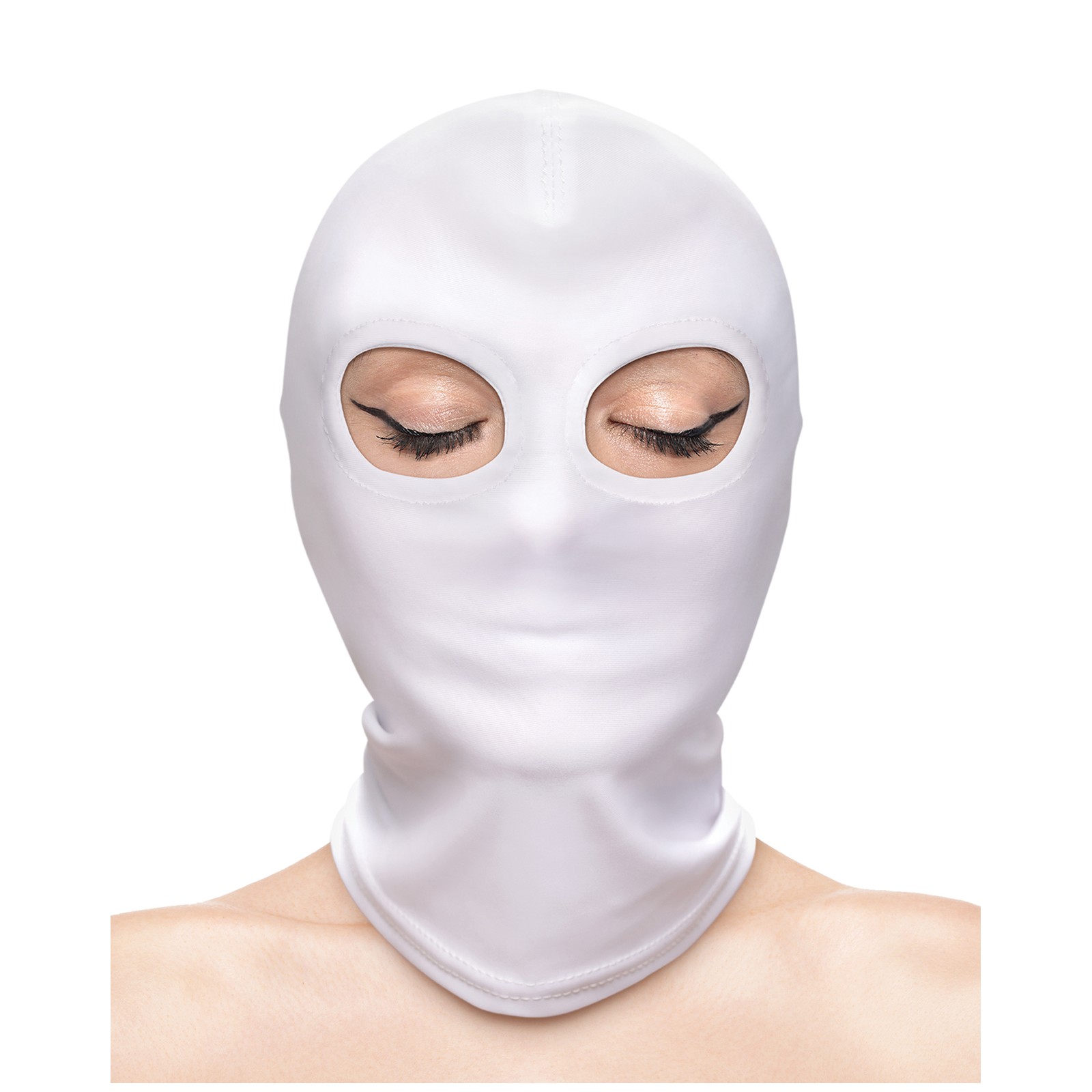 Fetish & Fashion White Eyes Hood for Sensation Play