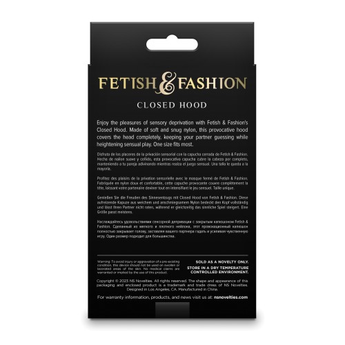 Fetish & Fashion Closed Hood for Sensory Exploration