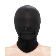 Fetish & Fashion Zippered Mouth Hood Black