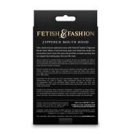 Fetish & Fashion Zippered Mouth Hood Black