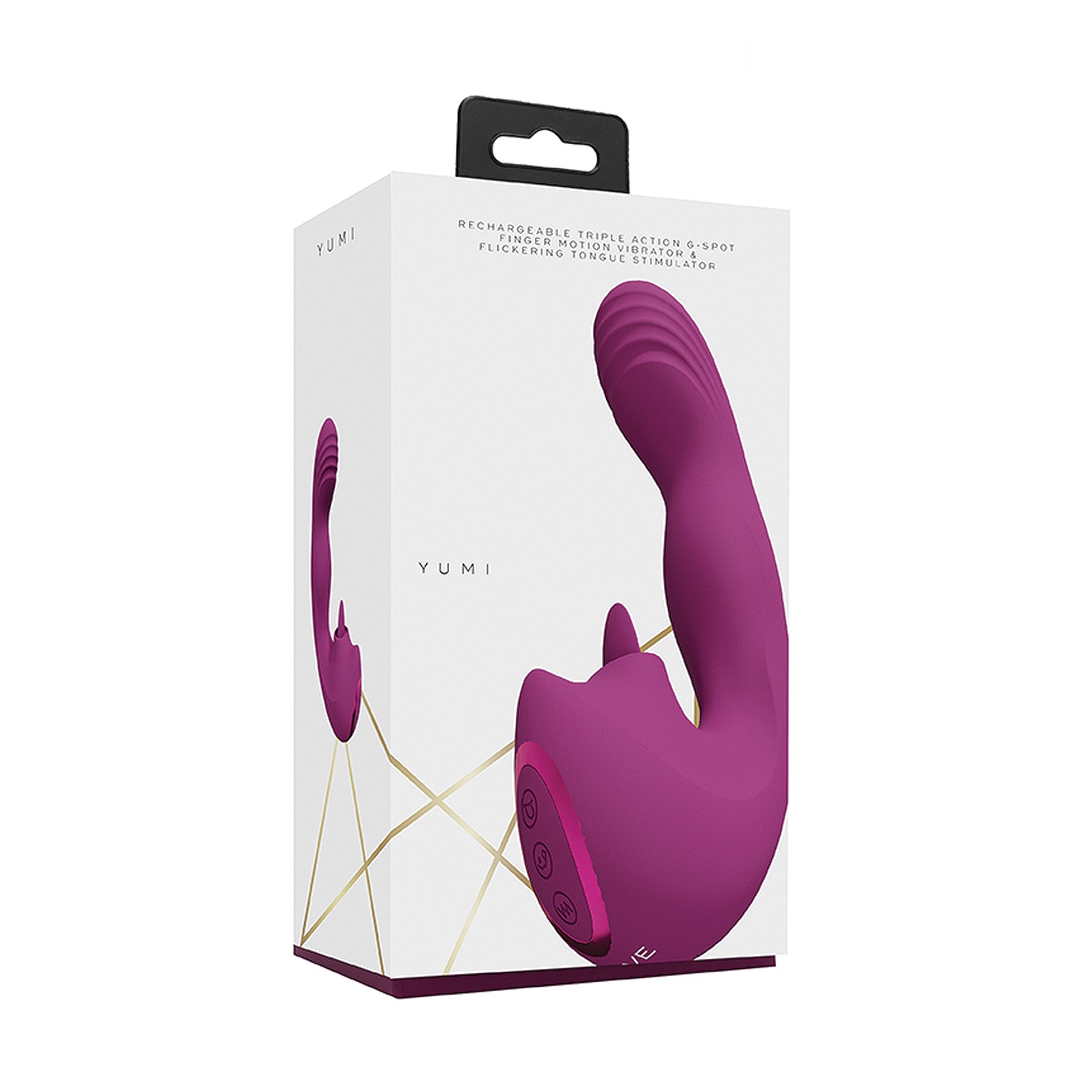 Vibrador y Estimulador de Punto G Triplo Acción Yumi Rosa