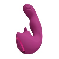 Vibrador y Estimulador de Punto G Triplo Acción Yumi Rosa