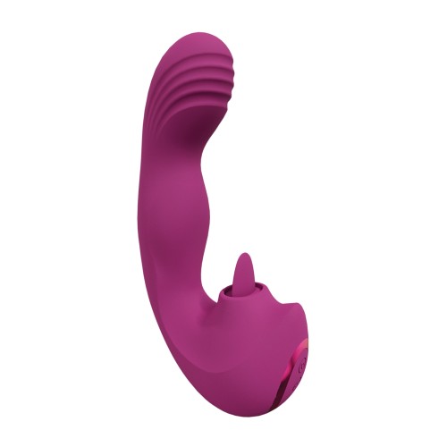 Vibrador y Estimulador de Punto G Triplo Acción Yumi Rosa