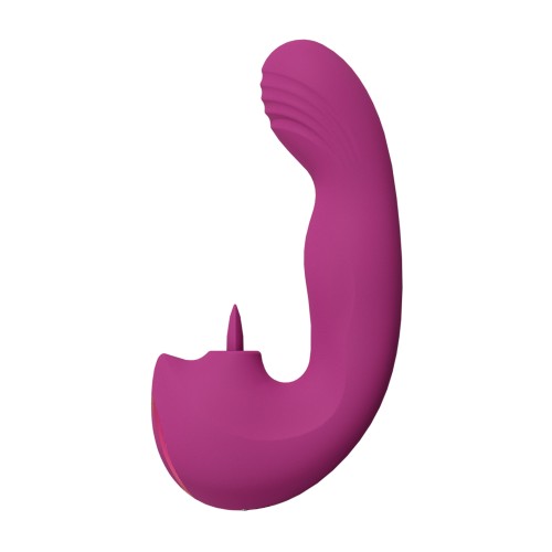 Vibrador y Estimulador de Punto G Triplo Acción Yumi Rosa