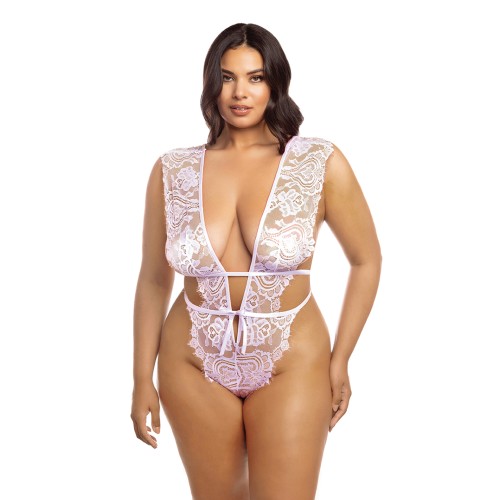 Imani Plus Size Eyelash Lace Teddy