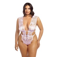 Imani Plus Size Eyelash Lace Teddy