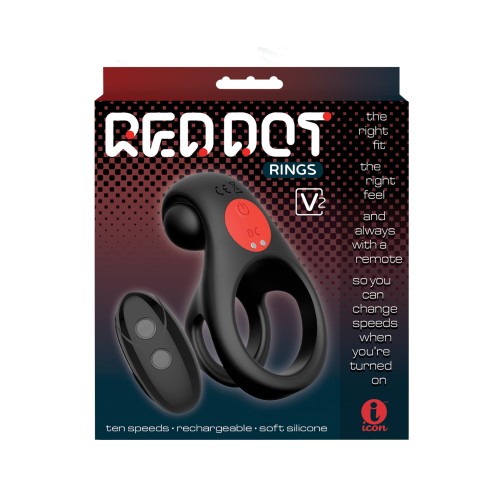 Anillo para el Pene Massive Red Dot V2 - Negro