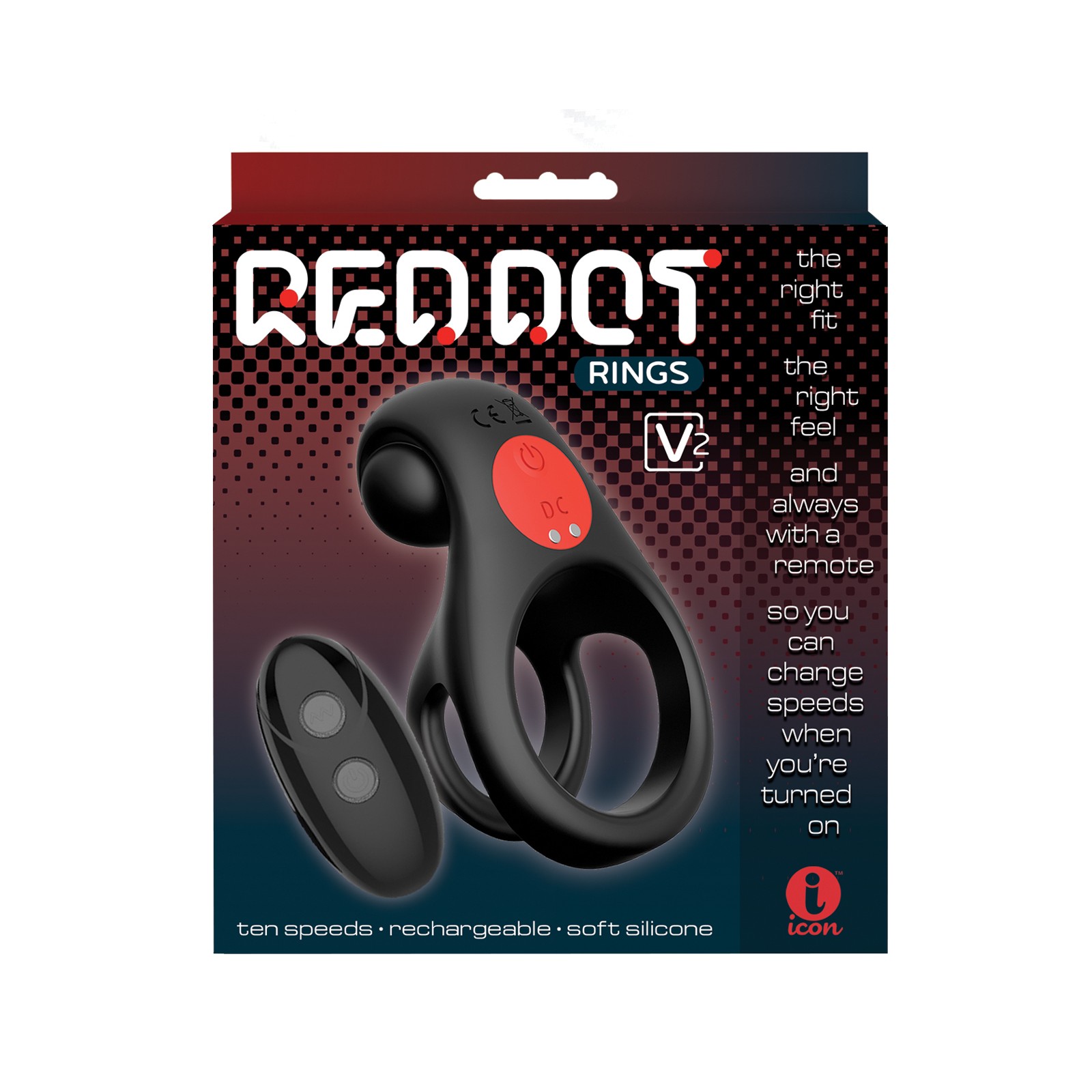 Anillo para el Pene Massive Red Dot V2 - Negro