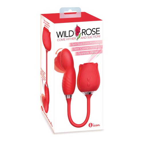 Vibrador Wild Rose Succión y Movimiento de Venir Aquí - Explora Nuevas Sensaciones