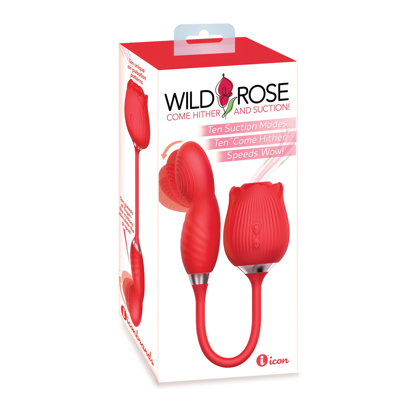 Vibrador Wild Rose Succión y Movimiento de Venir Aquí - Explora Nuevas Sensaciones