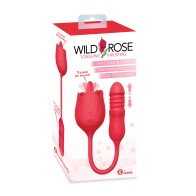 Vibrador Licking & Thrusting Wild Rose Rojo