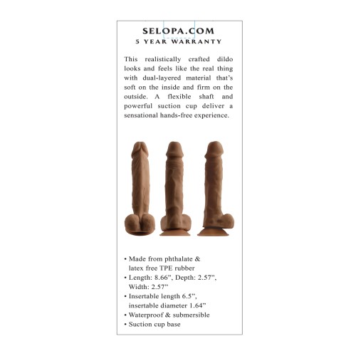 Dildo Selopa 6.5 Sensación Natural Oscuro