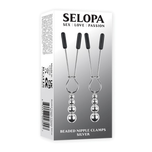 Selopa Beaded Nipple Clamps Silver