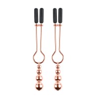 Selopa Beaded Nipple Clamps Rose Gold