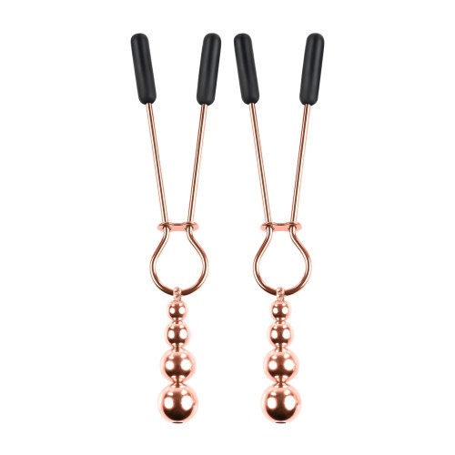 Selopa Beaded Nipple Clamps Rose Gold