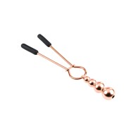 Selopa Beaded Nipple Clamps Rose Gold