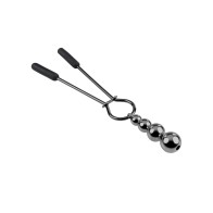 Selopa Beaded Nipple Clamps Black Chrome