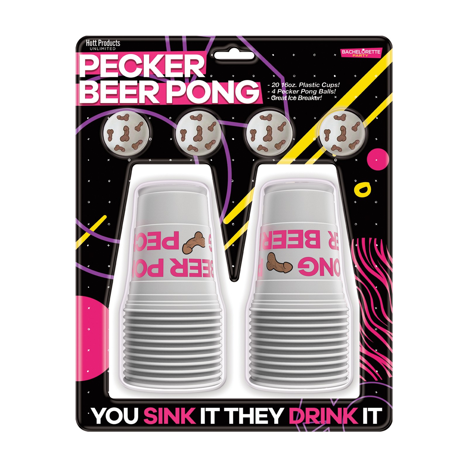 Juego de Beer Pong Pecker Divertido