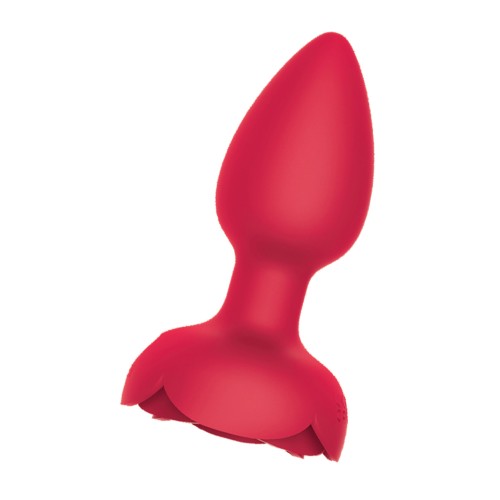 Plug Anal Iluminado Rosebud Tushy - Rojo