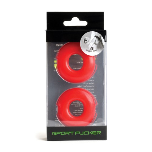 Sport Fucker Stacker Rings Red