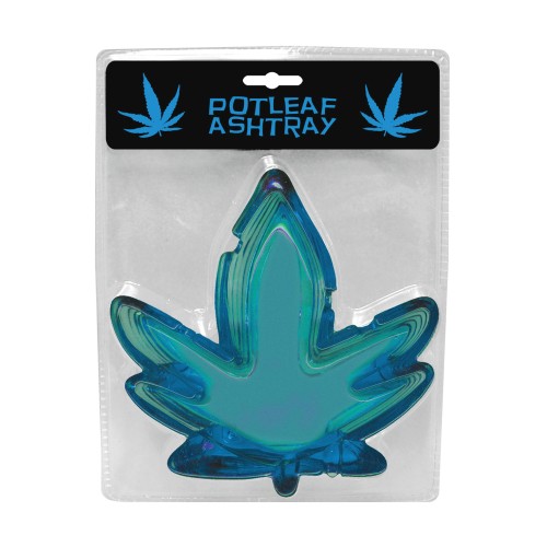 Potleaf Shaped Ashtray - Blue for Ganja Lovers