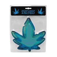 Potleaf Shaped Ashtray - Blue for Ganja Lovers