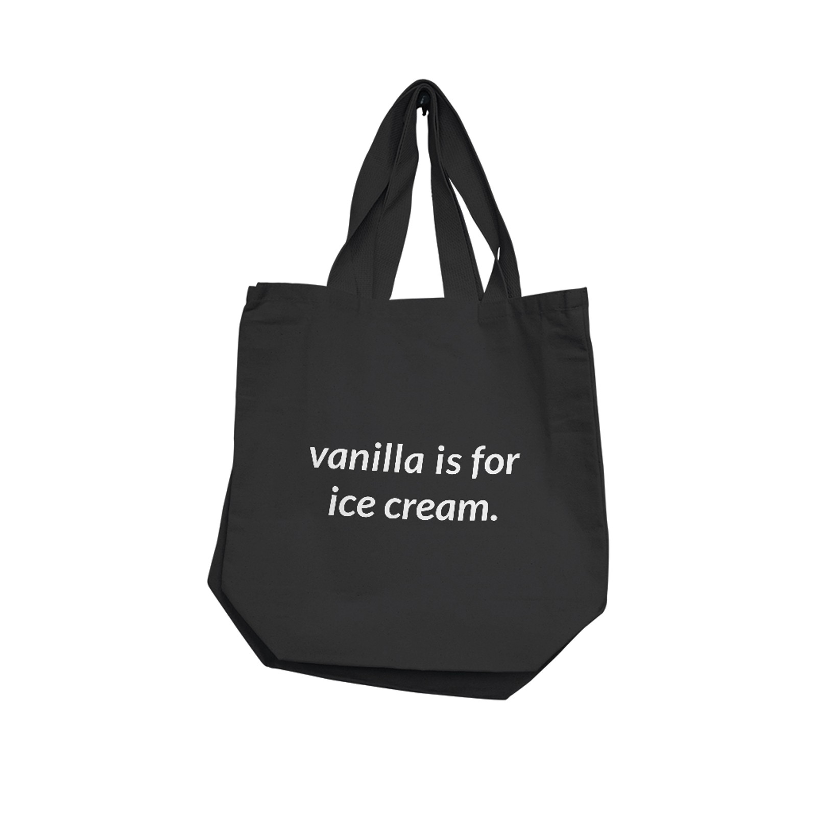 Nobu Vanilla Is For Ice Cream Reusable Tote - Black