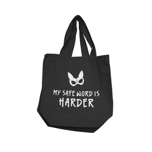 Nobu My Safe Word Is Harder Reusable Tote Black