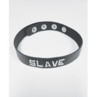 Collar de Cuero SLAVE Spartacus Negro