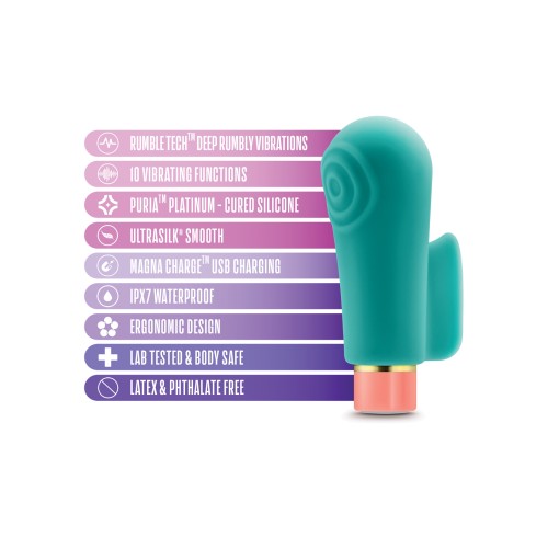 Blush Aria Sensual Vibrator - Teal Color