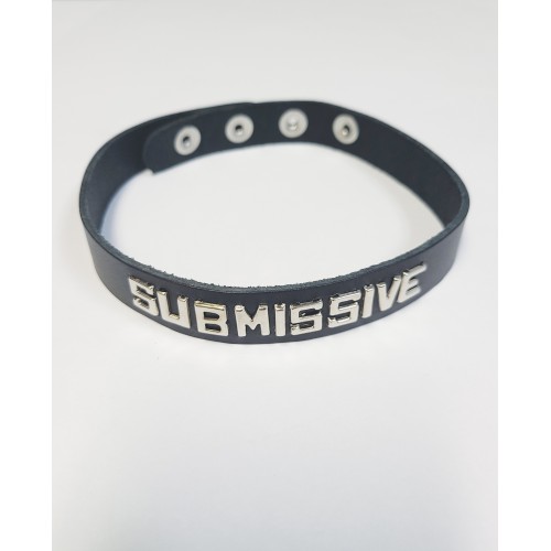 Collar de Cuero SUBMISSIVE Ajustable de Spartacus