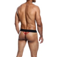 Tanga Neon Rojo XL para Hombre MaleBasics