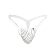 Male Basics Y Buns Thong - Sheer White