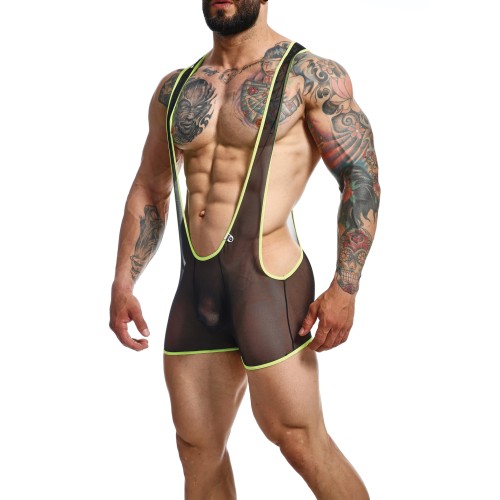 Male Basics MOB Singlet Black/Lime XL