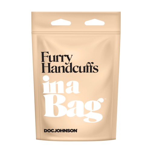 In A Bag Furry Handcuffs - Black