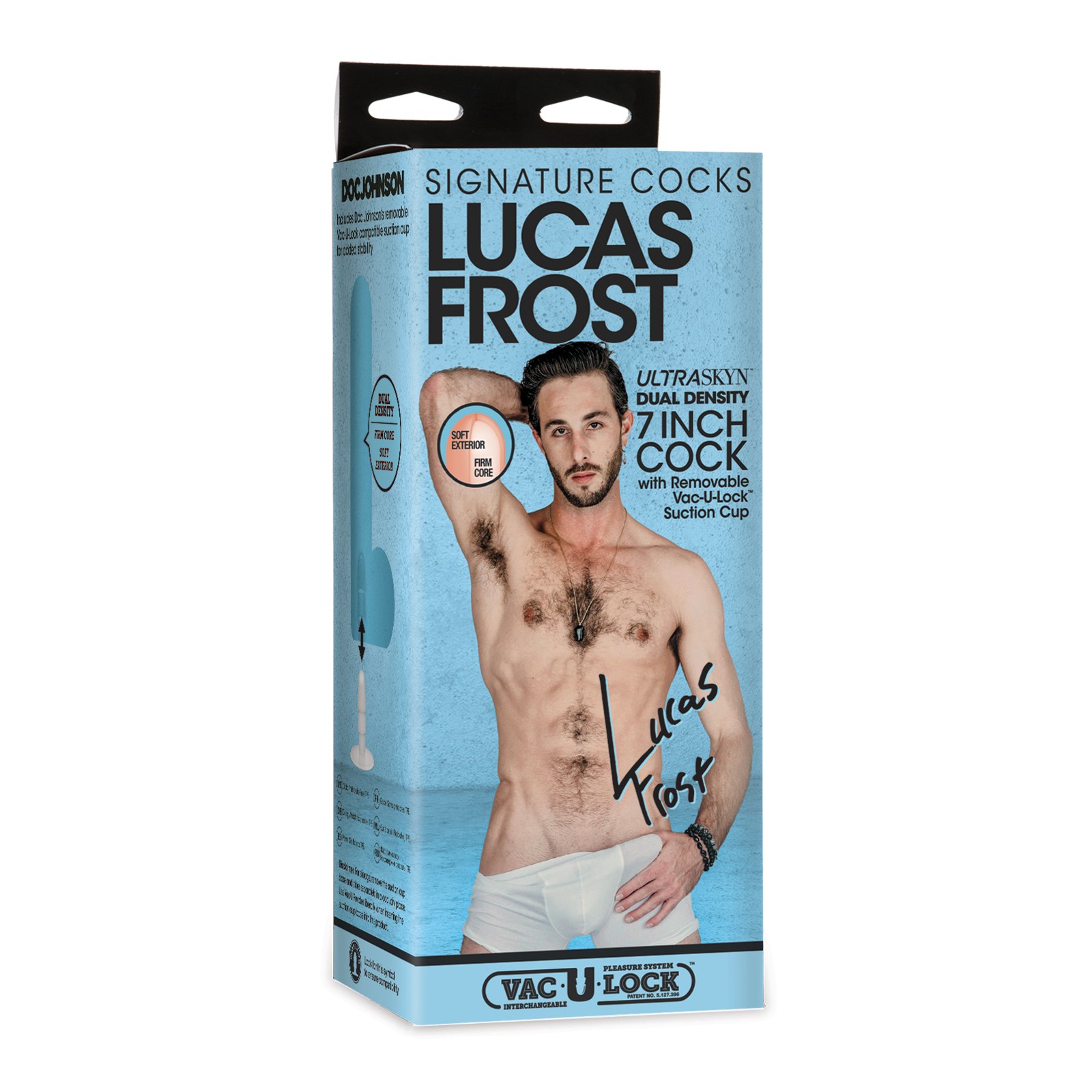 Pene ULTRASKYN de 7" con Sujeción - Lucas Frost