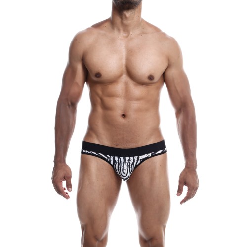 Male Basics Aero Jock in Zebra Size SM