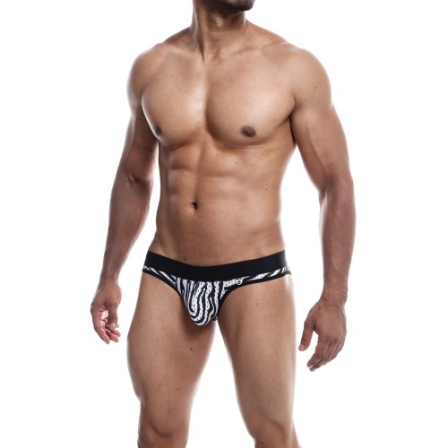 Male Basics Aero Jock in Zebra Size SM