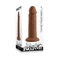 Dong Vibrador Realista de 6 Pulgadas - Oscuro