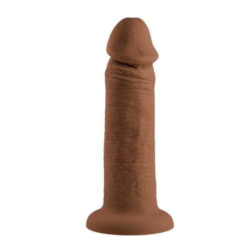 Lifelike 6 Inch Vibrating Dong - Dark