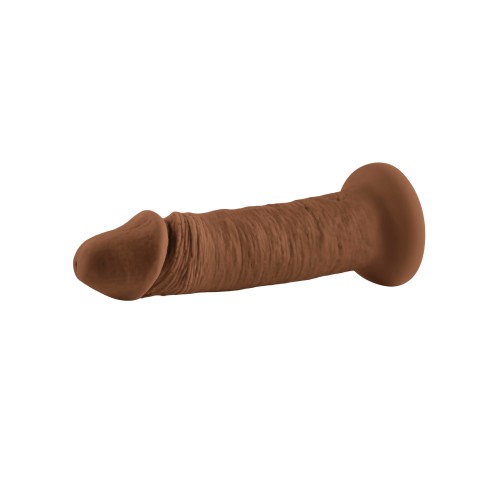 Lifelike 6 Inch Vibrating Dong - Dark