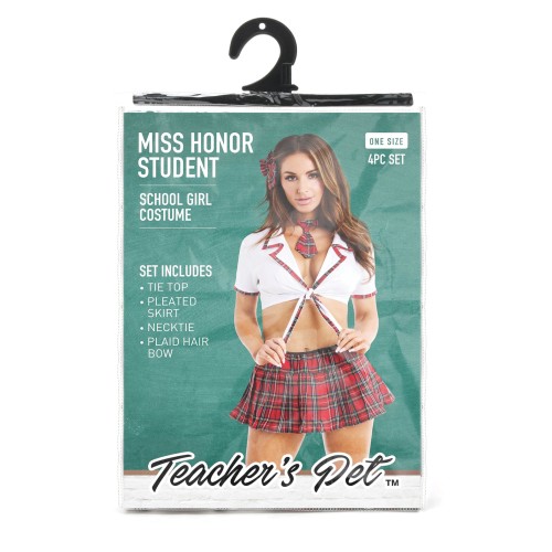 Teachers Pet School Girl Costume Set Honor Student Red