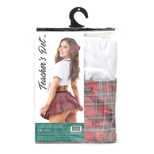 Teachers Pet School Girl Costume Set Honor Student Red