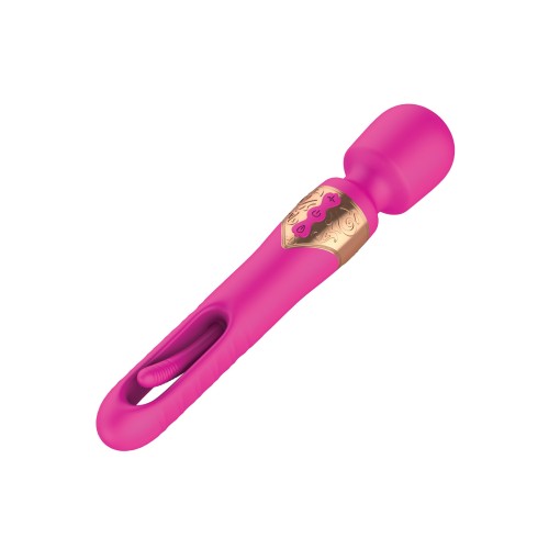 Ellie Flicking Wand Vibrador Rosa Fucsia